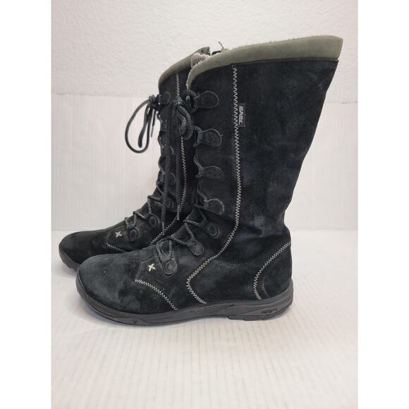 Teva Vero Winter Boots Womens Size 11 Black Suede Waterproof Thinsulate - Picture 1 of 8